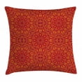 thumbnail image 1 of Red Mandala Throw Pillow Cushion Cover, Festive Tribal Motifs Arabesque Details Floral Wisdom Symbol Eastern, Decorative Square Accent Pillow Case, 20 X 20 Inches, Red Yellow Orange, by Ambesonne, 1 of 2