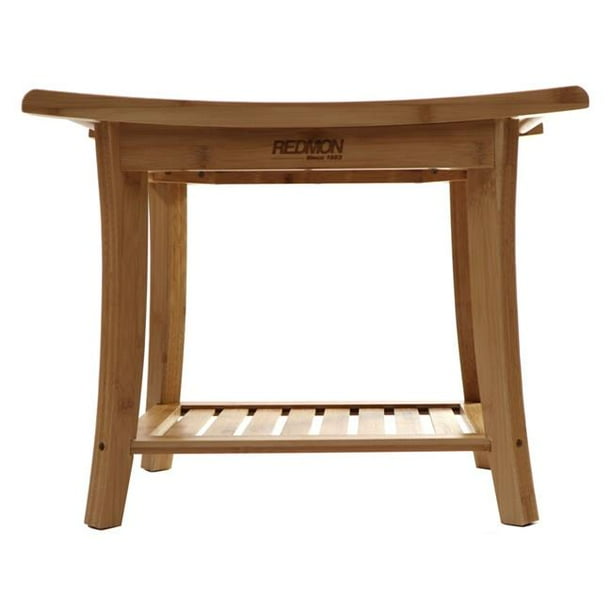 Bamboo Shower Bench with Side Handles