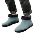 thumbnail image 3 of NOKIO Ankle-Length Waterproof Winter Boots For Men Men'S Cozy Fleece-Lined Short Rain Boots Men Rain Slip Casual Shoes Short On Boots Water Ankle Outdoor Fashion Men's Casual Shoes, 3 of 5