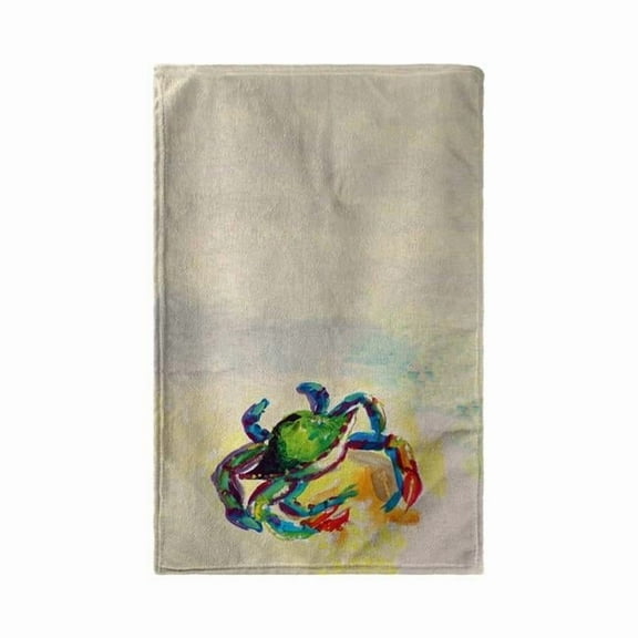 Betsy Drake KT267 Teal Crab Kitchen Towel