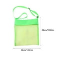 thumbnail image 5 of Beach Toy Mesh Bag, Multi-Color Sand Toys Storage Tote Bags, Sea Shell Collecting Bag with Adjustable Carrying Straps and Zipper for Swimming Gifts, 5 of 5