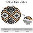 thumbnail image 6 of 44Inch Round Tablecloth with Floral Boho Print, Elastic Edge, for Dining, Stain Resistant, 6 of 7