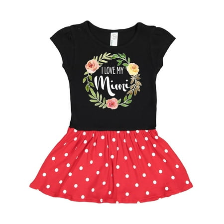 

Inktastic I Love my Mimi- flower circle Gift Toddler Girl Dress