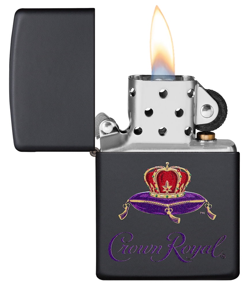 Zippo Crown Royal Black Matte Pocket Lighter