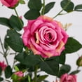 thumbnail image 4 of Nearly Natural Rose Artificial Potted Tree - 4' - Pink and Green, 4 of 7