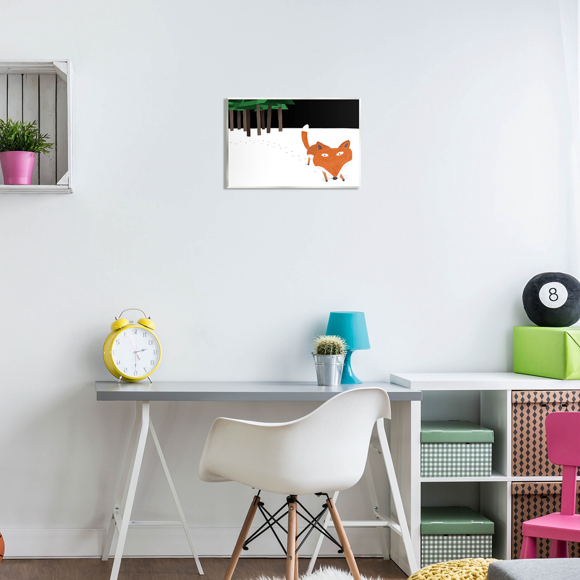 Stupell Industries Snowy Fox Paw Prints Graphic Art Unframed Art Print Wall Art, Design by Carla Daly
