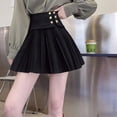 thumbnail image 5 of PIKADINGNIS Korean Fashion High Waist Skirts Ladies Spring Black White Pleated Skirt Women Streetwear All-Match Mini Skirts, 5 of 6