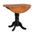 thumbnail image 4 of Sunset Trading Black Cherry Selections Ensemble de 3 Pcs Table de Pub Ronde en Bois de 42 Pouces en Noir, 4 of 6