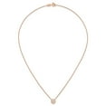thumbnail image 4 of Sterling Silver Rose-tone Polished 8mm White CZ 18 inch Necklace, 4 of 5
