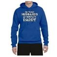 thumbnail image 2 of Wild Bobby, Best Husbands Gets Promoted to Daddy, Father's Day, Unisex Graphic Hoodie Sweatshirt, Royal, Large, 2 of 3