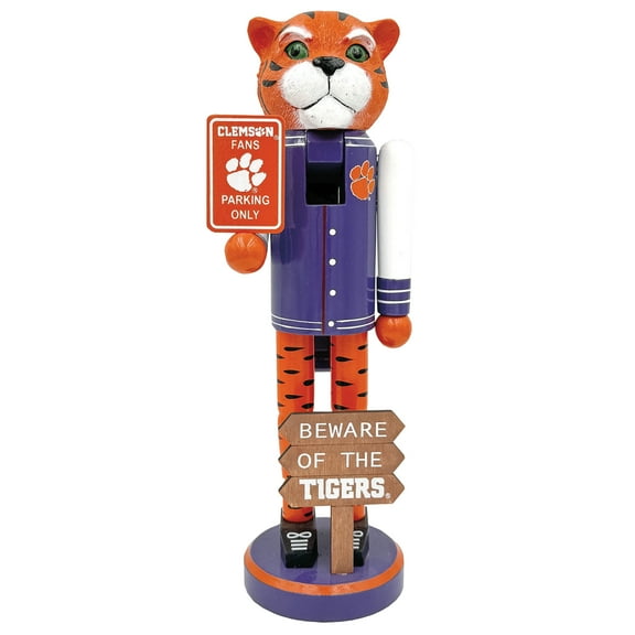 Clemson Tigers 12" Beware Nutcracker
