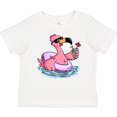 thumbnail image 3 of Inktastic Flamingo with Sunglasses Pool Float and Drink Boys or Girls Baby T-Shirt, 3 of 5