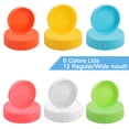 thumbnail image 3 of Plastic Mason Jar Lid Regular and Wide Mouth Mason Canning Jar Top Food Storage 12 Pack Assorted Color, 3 of 7