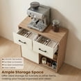 thumbnail image 4 of Manxile Entryway Cabinet, Kitchen Storage Cabinet, Farmhouse Buffet Sideboard with 2 Drawers and Sliding Door,Coffee Bar with Storage for Dining Room Living Room, 4 of 7