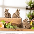 thumbnail image 7 of Melrose Mini Bunny Rabbit Outdoor Garden Figurines - 5" - Brown, 7 of 7