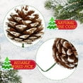 thumbnail image 5 of Trianu 20 Pcs Christmas Natural Pine Cones Picks, 2 inch Snow Pine Cone for Christmas Tree Decorations Home Holiday Party DIY, 5 of 7