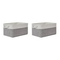 thumbnail image 3 of maskred Sturdy And Durable Cabinet Storage Bag For Well Organized Space Foldable Storage Box With Handle Cotton Multifunctional gray+white 2Set, 3 of 6