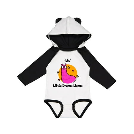 

Inktastic Sis little Drama Llama Gift Baby Boy or Baby Girl Long Sleeve Bodysuit