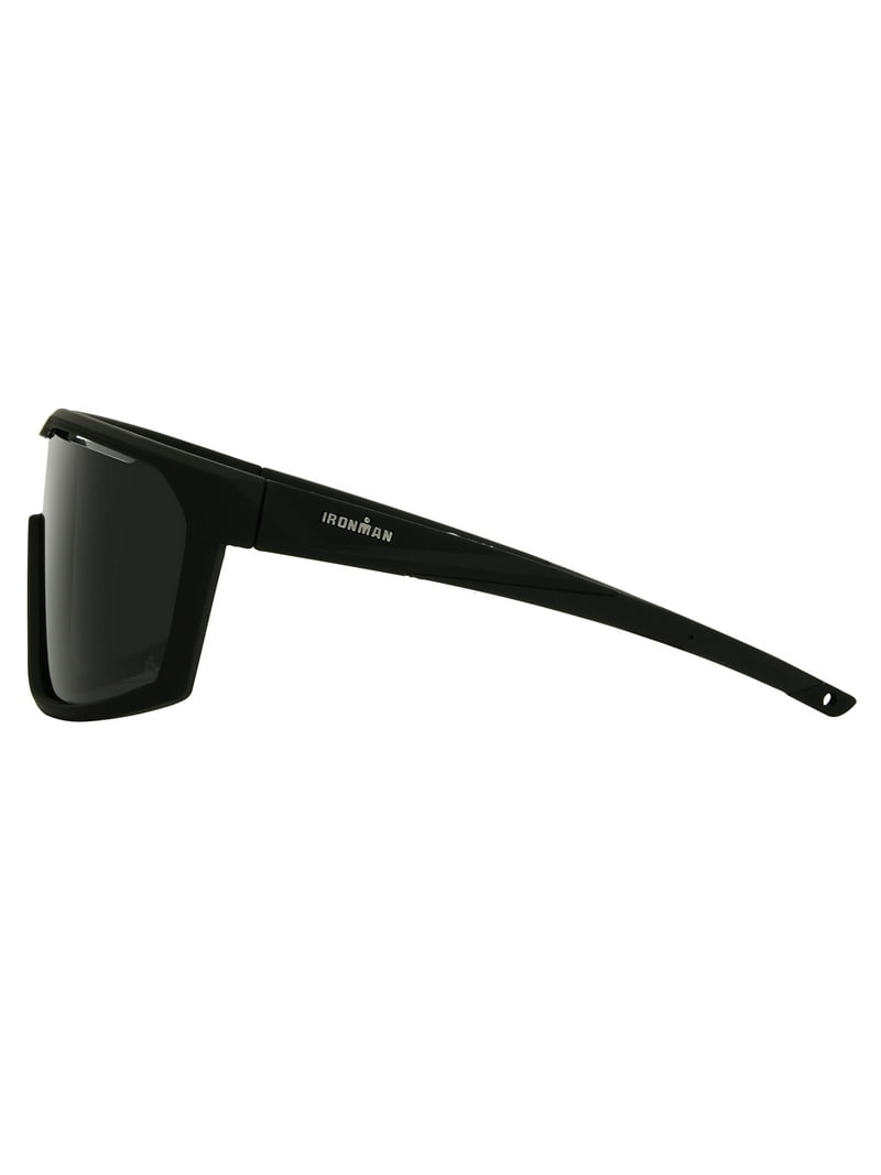 Foster Grant IRONMAN® Black Wrap-Around Men's Polarized Sunglasses