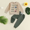 thumbnail image 2 of Toddler Baby Boy Clothes Long Sleeve Pullover Colorblock Sweatshirt + Pants 2pcs Fall Winter Outfit Set,Stretchy 6-12 Months 12-24 Months 2T 3T 4T 5T 6T 7T 8T 9T Children 2-3 Years, 2 of 4