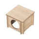 thumbnail image 3 of Casa de madera para hámster, escondite, suministros de paisajismo, jaula de juguete de madera con techo abatible Habitación individual, 3 of 9