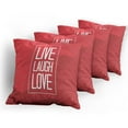 thumbnail image 5 of Ambesonne Saying Throw Pillow Cover 4 Pack, Motivation Boost, 16", Pale Grey Vermilion, 5 of 7