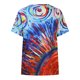 thumbnail image 5 of Blusa de manga corta con estampado de grafiti y cuello redondo para mujer Pompotops  hkajfhjk459125, 5 of 8