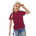 thumbnail image 4 of Kids T-Shirt Cotton Short Sleeve Tee Shirts for Boys Girls Casual Comfy Loose Fit Tops Teens Summer Basic Layering T-Shirt, 4 of 5