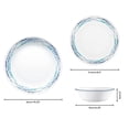 thumbnail image 2 of Juego De Vajilla Corelle (Juego De 12 Piezas Ocean Blues) - Juego De Cena Para 4 Incluye 4 X: Platos, Platos Laterales Y Tazones 3 Veces Más Duraderos, La Mitad Del Espacio Y El Peso De La Cerámica Ha, 2 of 5