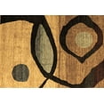 thumbnail image 1 of Ahgly Company Indoor Rectangle Abstract Brown Modern Area Rugs, 4' x 6', 1 of 4