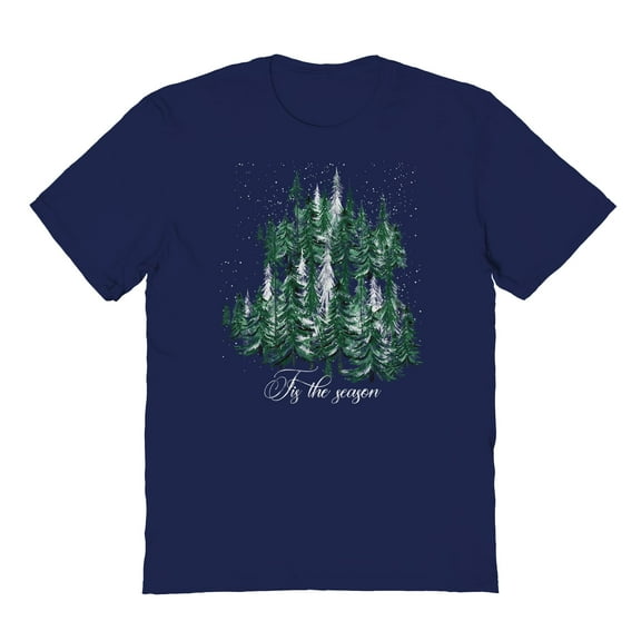 Haywood & Main Tis The Season Graphic Navy Men's Cotton T-Shirt
