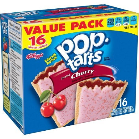 Kelloggs Pop-Tarts Frosted Cherry 16 Toaster Pastries Value Pack 29.3 Oz