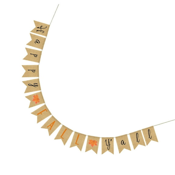 HEMOTON Thanksgiving Wall Hanging Flag Ornament Home Decor Happy Fall Autumn Harvest Seasonal Decoration