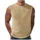 thumbnail image 2 of pstuiky Camisetas sin mangas para hombre, Blusa deportiva sin mangas con cuello redondo y estampado liso informal para hombre Chaleco para hombre xxl, 2 of 5