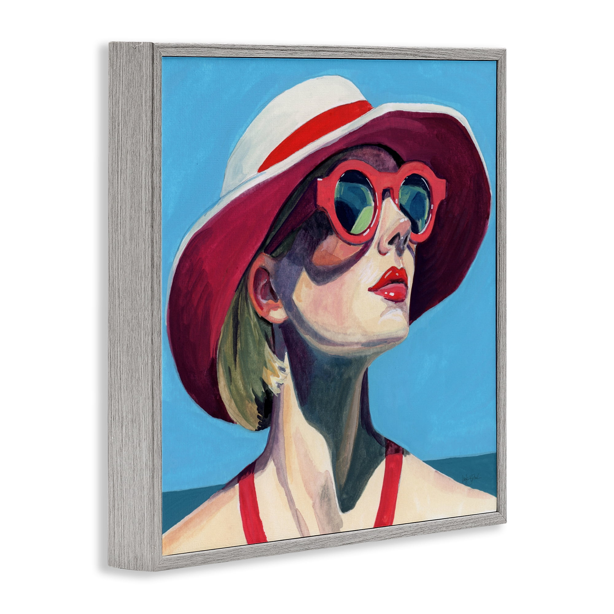 Stupell Industries Vacation In Style Gray Framed Giclee Art, design by Kate Jarvik Birch