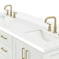 thumbnail image 5 of Ariel Taylor 67 Inch Double Rectangle Sink Vanity With White Quartz Countertop W/1.5" Edge In White, 5 of 11