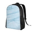 thumbnail image 2 of Fuzoiu Blue Marble Print Laptop Backpack,Work Business Backpacks, Large Capacity Nurse Bag College Bookbag for School, Waterproof Casual Daypack for Travel, 2 of 8