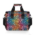 thumbnail image 7 of FORMRS Insulated Cooler Bag 24 Cans Capacity Soft Leakproof Lunch Box with Side Pockets, Colorful Dragon Scales Pattern, 7 of 7