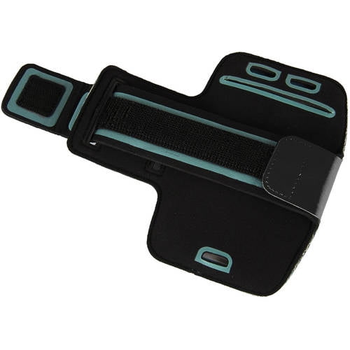 SumacLife Neoprene Adjustable Training Armband With Key Slot for Phones 4.25–4.5 Inch Screens, Black