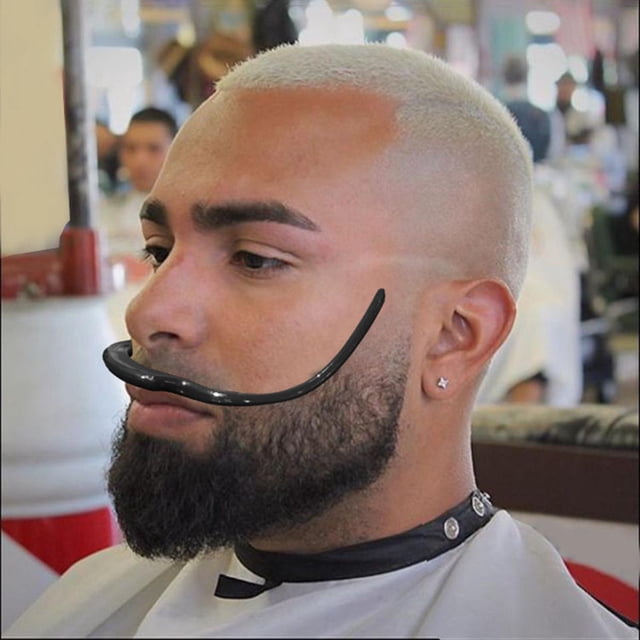 Herramienta para forma a la barba, herramientas de corte de pelo Plantilla de afeitado de borde de Peine de estilo de barba para líneas de , negro Baoblaze Plantilla moldeadora de barba