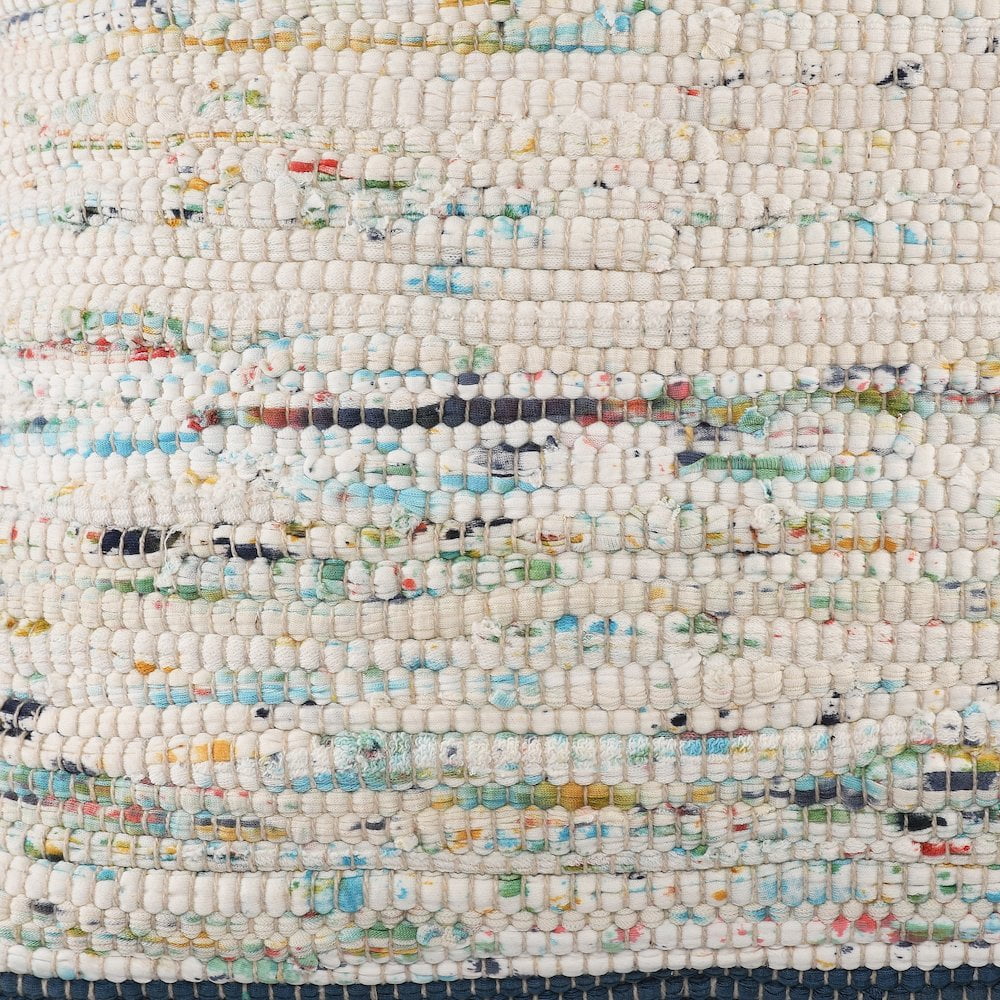 Ox Bay Luma 20" x 20" Navy/Multicolor Striped Cotton Adult Decorative Throw Pillow