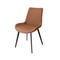 thumbnail image 2 of Set of Two Brown And Black Upholstered Faux Leather Dining Side Chairs, 2 of 5
