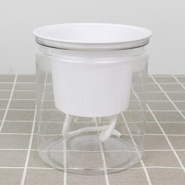 HLONK Potted Plants Live Self Watering Pots For Indoor Plants Pack 4.3 Inch Flower Pot Modern Decorative Plastic Planter With Extra Large Water Storage For All House Plants Flowers Herbs