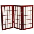 thumbnail image 1 of Oriental 3 Panel Desktop Window Pane Shoji Screen in Rosewood, 1 of 3