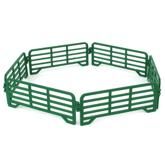 3D to Scale 1/64 6 Pack of 3D Printed Green Plastic Interlocking Fence Panels 64-318-GR