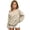 Beige, variant on mgoYE Cute Sweatshirts for Teen Girls Solid Lightweight Off The Shoulder Tops Pullovers Long Sleeve Y2K Loose Fit Tunic Tops