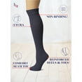 thumbnail image 4 of Hugh Ugoli Women's Rayon Derived from Bamboo Knee High Socks | Comfort Seam Long Dress Socks, Soft & Lightweight | 4 Pairs, Charcoal Grey/Dark Brown, Shoe Size: 5-8, 4 of 6