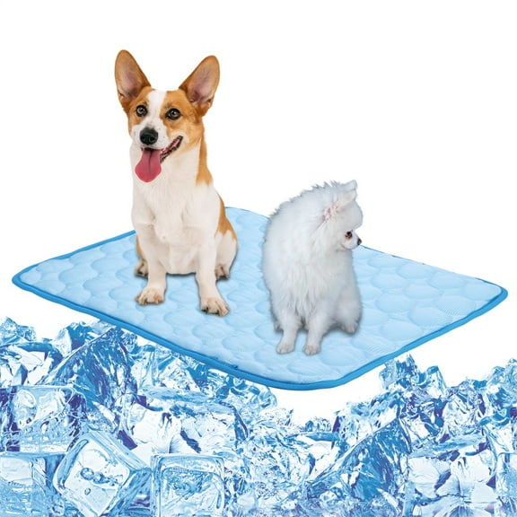 Comfortable Pet Cooling Mat, Washable Breathable Cooling Cushion for Dogs and Cats Indoor Outdoor, Keep Cool Ice Silk Sleeping Mat for Summer Hot Weather