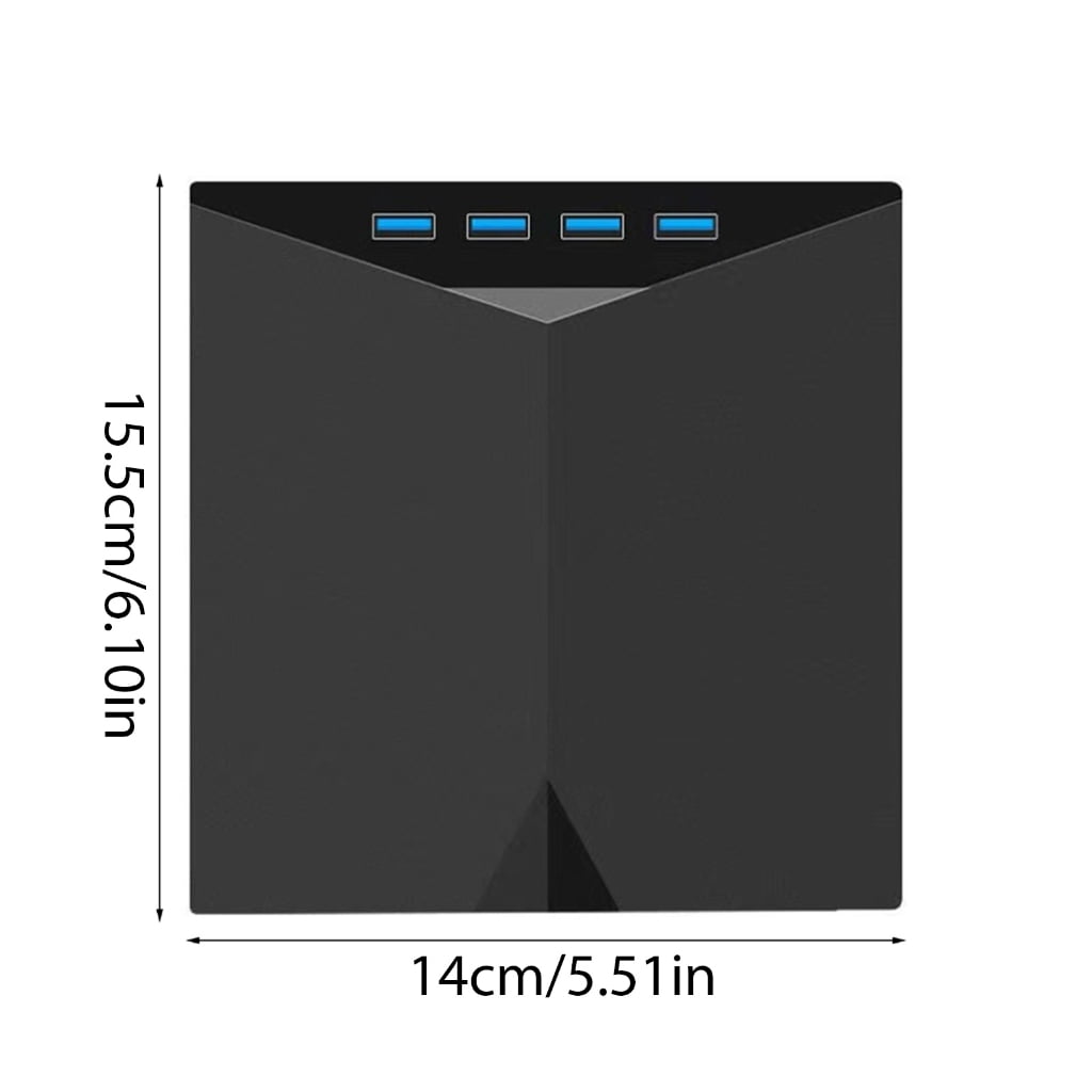 BQBQERT 7 Port External Video Disc Drives for Laptop USB C USB3.0 Portable Burners Writer with Card Slot USB Ports Fast Speed Re