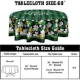 thumbnail image 4 of St.Patrick''s Day Tablecloth Gold Green Clover Round Tablecloth 60 Inch Lucky Shamrock Table Cloth for Farmhouse Kitchen Decor Polyester Fabric Green Buffalo Plaid Table Cover for Party Outdoor, 4 of 5